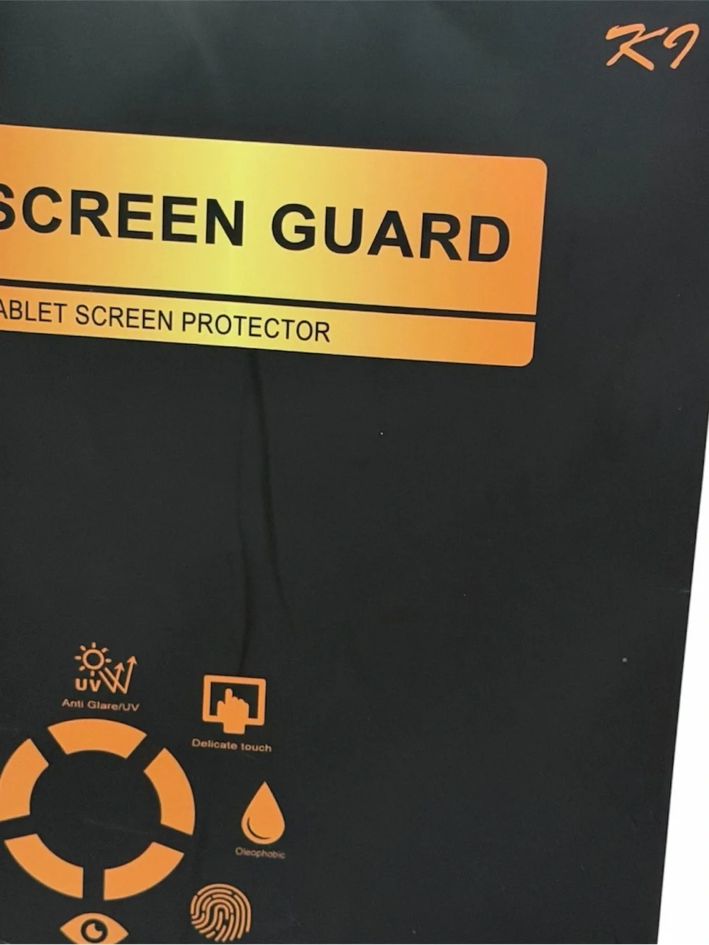 Black Tablet Screen Guard - Anti-Glare Screen Protector
